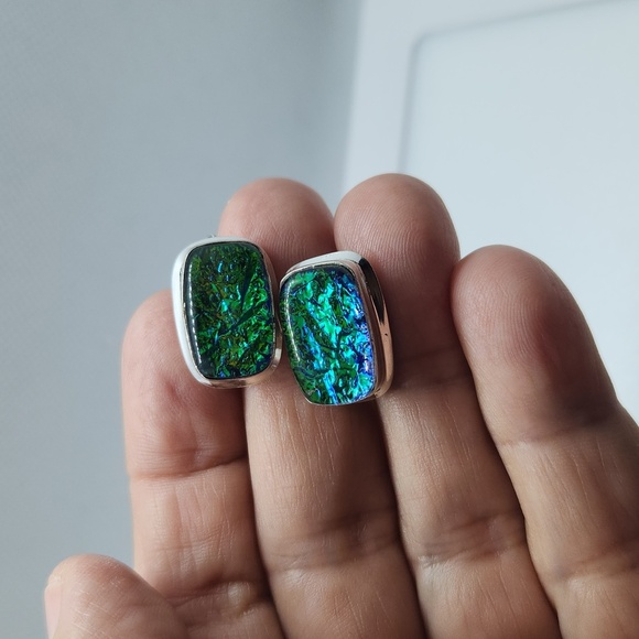 Nwot!! Triplet opal sterling earrings - Picture 2 of 9